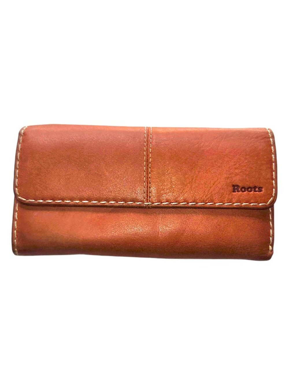 Vintage Roots Canada Large Trifold Wallet Brown Tribe Leather Classic Style